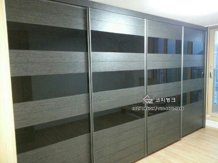 고양시 덕양구 화정동 은빛11단지부영아파트 붙박이장 슬라이드 시공 이미지
